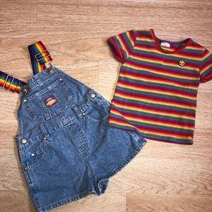 Old Navy overalls and shirt